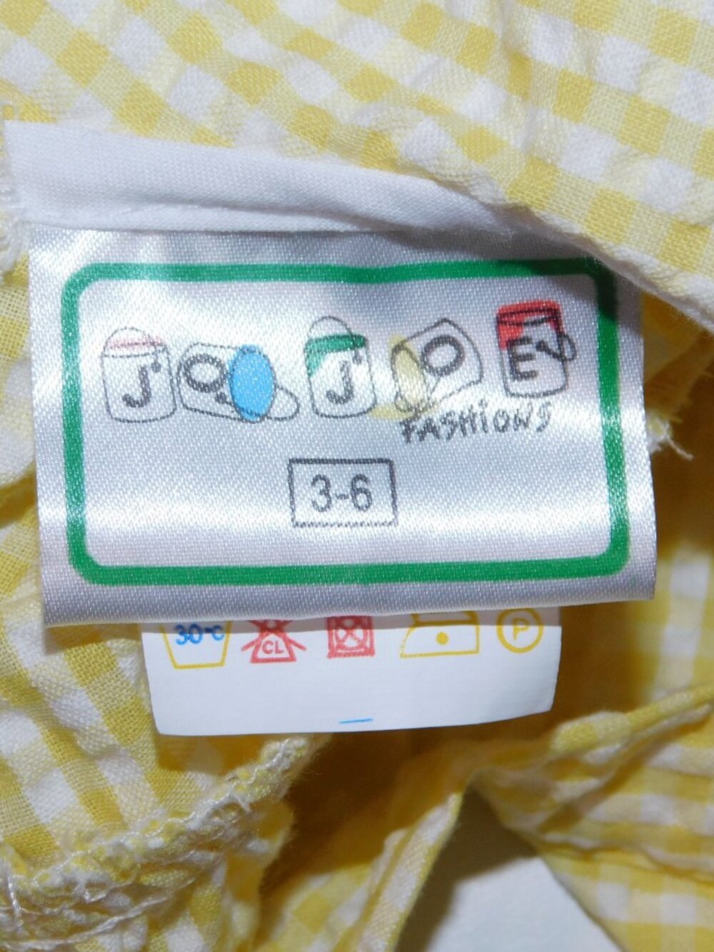 VTG Jo Joe Fashion Yellow Pink Sleeveless Dress Diaper cover & Hat NEW Butterfly - Picture 4 of 9